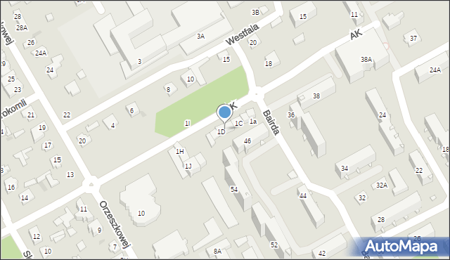 Grodzisk Mazowiecki, Armii Krajowej, 1D/E, mapa Grodzisk Mazowiecki