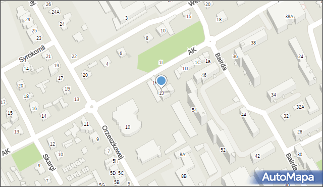 Grodzisk Mazowiecki, Armii Krajowej, 1J, mapa Grodzisk Mazowiecki