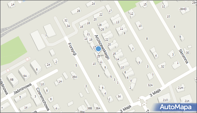 Grodzisk Mazowiecki, Arciszewskiego Krzysztofa, adm., 15, mapa Grodzisk Mazowiecki