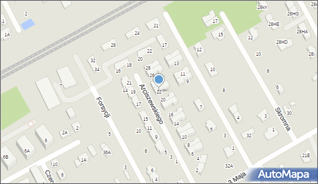 Grodzisk Mazowiecki, Arciszewskiego Krzysztofa, adm., 22, mapa Grodzisk Mazowiecki