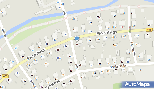 Grudziądz, Armii Krajowej, 33, mapa Grudziądza