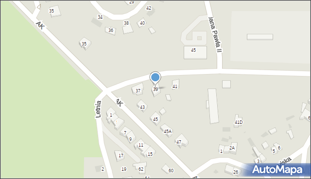 Gryfino, Armii Krajowej, 39, mapa Gryfino