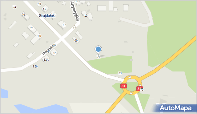 Gryfino, Armii Krajowej, 71, mapa Gryfino