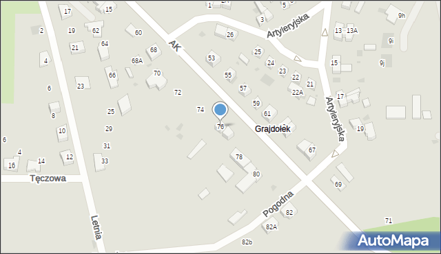 Gryfino, Armii Krajowej, 76, mapa Gryfino
