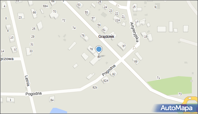 Gryfino, Armii Krajowej, 80, mapa Gryfino