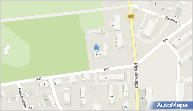 Hajnówka, Armii Krajowej, 1, mapa Hajnówka