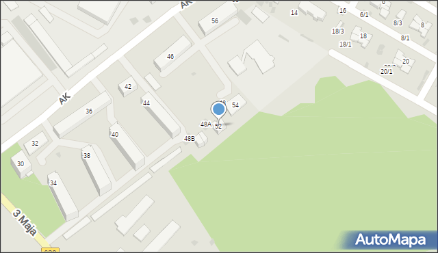 Hajnówka, Armii Krajowej, 52, mapa Hajnówka