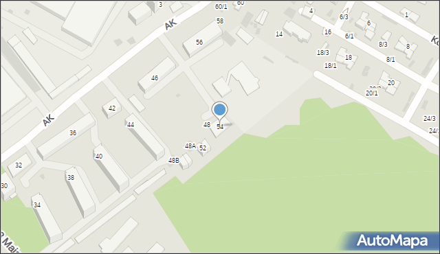 Hajnówka, Armii Krajowej, 54, mapa Hajnówka