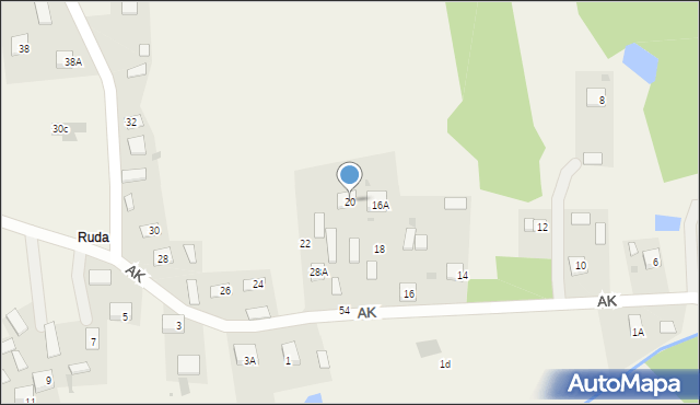 Horyniec-Zdrój, Armii Krajowej, 20, mapa Horyniec-Zdrój