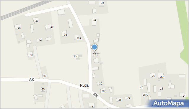 Horyniec-Zdrój, Armii Krajowej, 32, mapa Horyniec-Zdrój