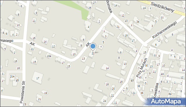 Iłża, Armii Krajowej, 11, mapa Iłża