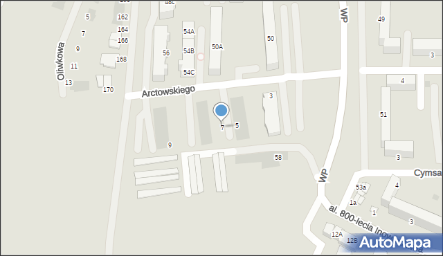Inowrocław, Arctowskiego Henryka, 7, mapa Inowrocławia