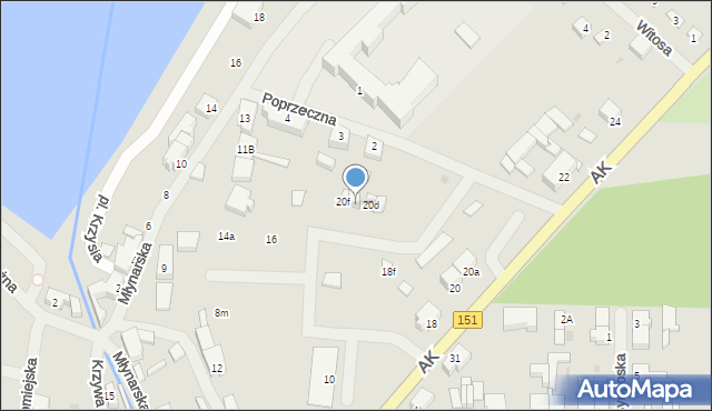 Ińsko, Armii Krajowej, 20g, mapa Ińsko