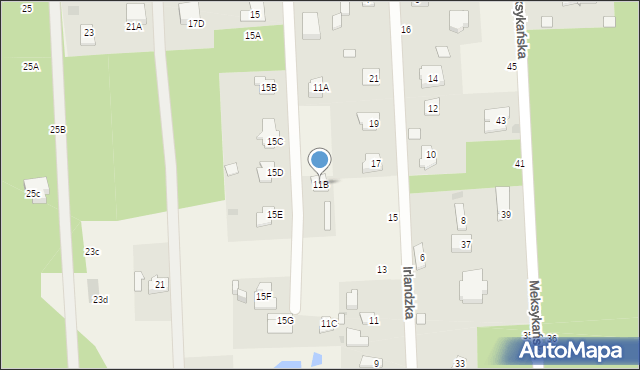 Janinów, Argentyńska, 11B, mapa Janinów