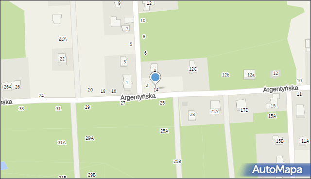 Janinów, Argentyńska, 14, mapa Janinów