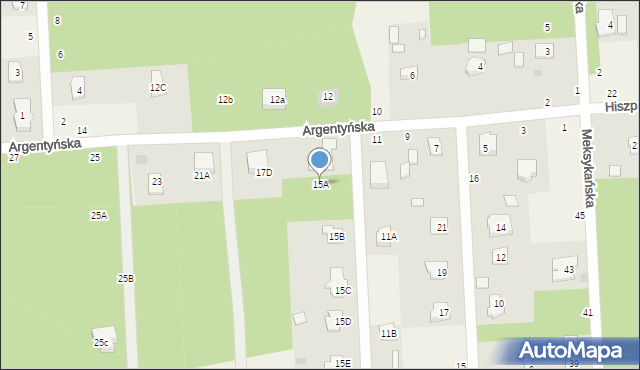 Janinów, Argentyńska, 15A, mapa Janinów