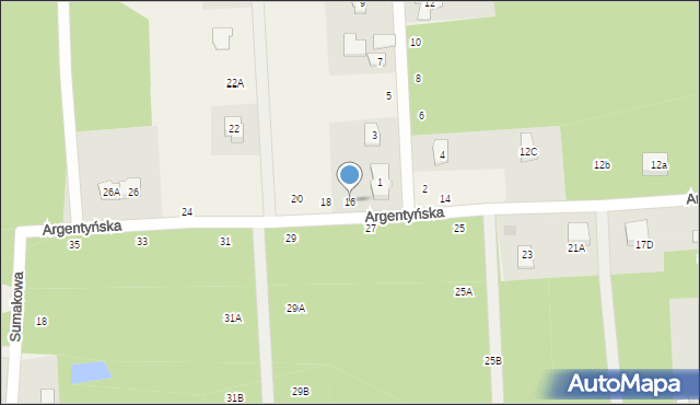 Janinów, Argentyńska, 16, mapa Janinów