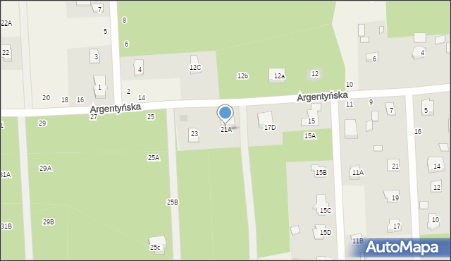 Janinów, Argentyńska, 21A, mapa Janinów
