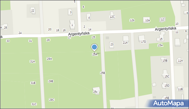 Janinów, Argentyńska, 25A, mapa Janinów
