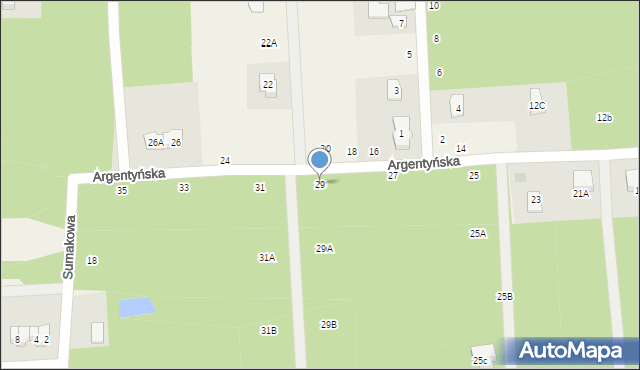 Janinów, Argentyńska, 29, mapa Janinów