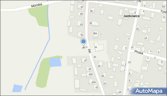 Jastkowice, Armii Krajowej, 49, mapa Jastkowice