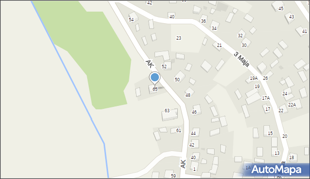Jastkowice, Armii Krajowej, 65, mapa Jastkowice