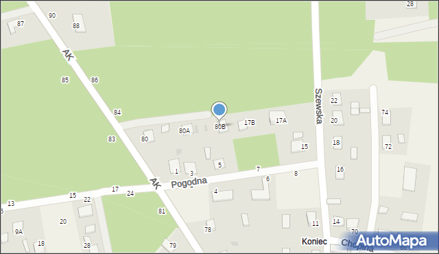Jastkowice, Armii Krajowej, 80B, mapa Jastkowice