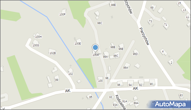 Jastrzębie-Zdrój, Armii Krajowej, 100A, mapa Jastrzębie-Zdrój