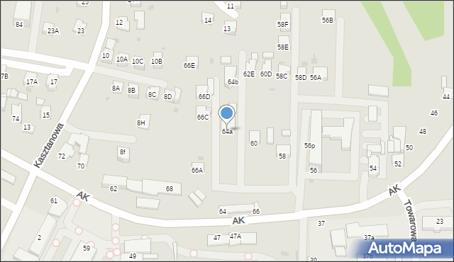 Jastrzębie-Zdrój, Armii Krajowej, 64a, mapa Jastrzębie-Zdrój