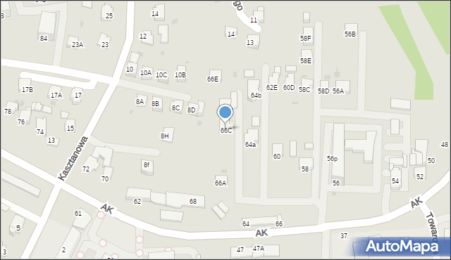 Jastrzębie-Zdrój, Armii Krajowej, 66C, mapa Jastrzębie-Zdrój