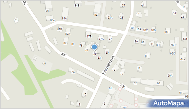 Jastrzębie-Zdrój, Armii Krajowej, 74, mapa Jastrzębie-Zdrój