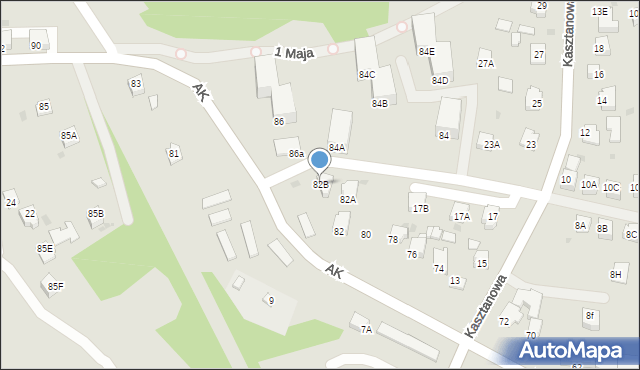 Jastrzębie-Zdrój, Armii Krajowej, 82B, mapa Jastrzębie-Zdrój