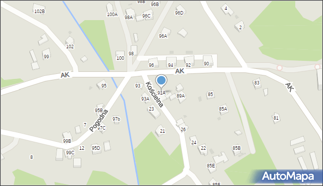 Jastrzębie-Zdrój, Armii Krajowej, 91A, mapa Jastrzębie-Zdrój