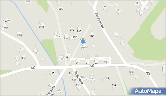 Jastrzębie-Zdrój, Armii Krajowej, 96A, mapa Jastrzębie-Zdrój