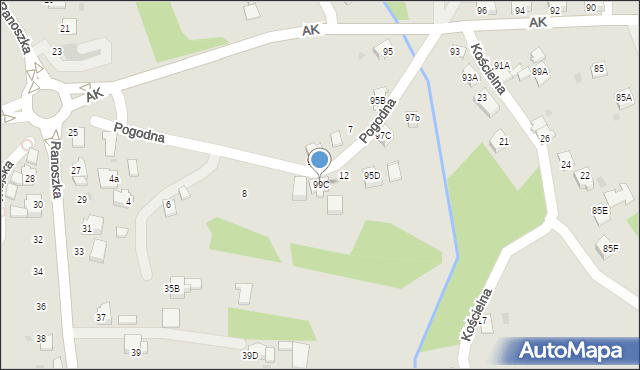 Jastrzębie-Zdrój, Armii Krajowej, 99C, mapa Jastrzębie-Zdrój