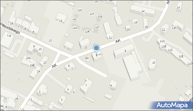 Jawor, Armii Krajowej, 8, mapa Jawor