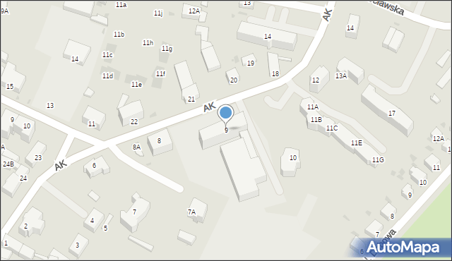 Jawor, Armii Krajowej, 9, mapa Jawor