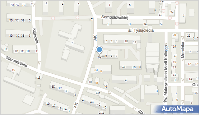 Jaworzno, Armii Krajowej, 6e, mapa Jaworzno