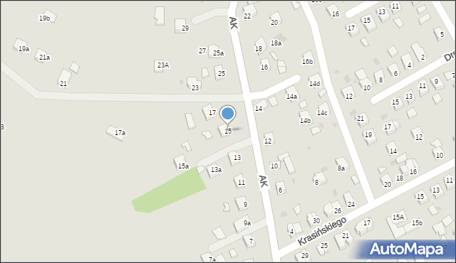 Jedlicze, Armii Krajowej, 15, mapa Jedlicze