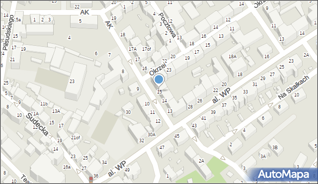 Jelenia Góra, Armii Krajowej, 15, mapa Jelenia Góra