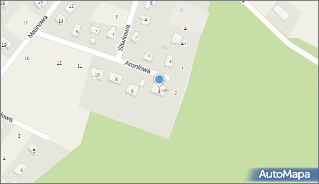 Jerzmanowa, Aroniowa, 4, mapa Jerzmanowa