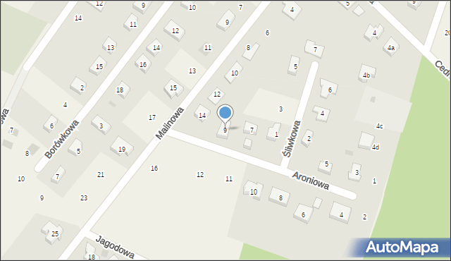 Jerzmanowa, Aroniowa, 9, mapa Jerzmanowa