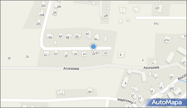 Jeżów Sudecki, Aroniowa, 12, mapa Jeżów Sudecki