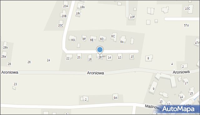 Jeżów Sudecki, Aroniowa, 16, mapa Jeżów Sudecki