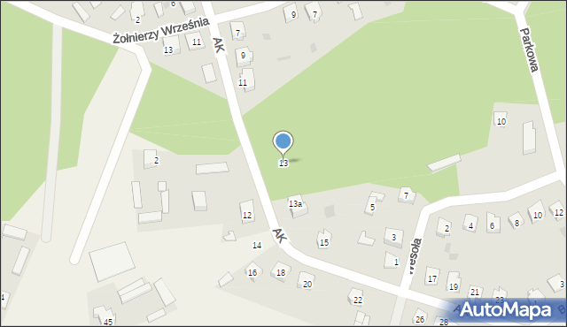 Kadzidło, Armii Krajowej, 13, mapa Kadzidło