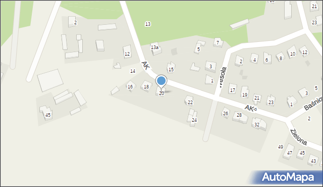 Kadzidło, Armii Krajowej, 20, mapa Kadzidło