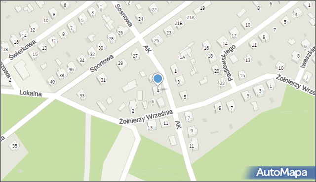 Kadzidło, Armii Krajowej, 4, mapa Kadzidło