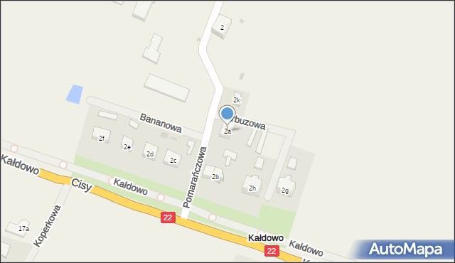 Kałdowo, Arbuzowa, 2, mapa Kałdowo