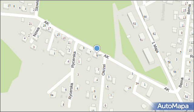 Kalety, Armii Krajowej, 5, mapa Kalety