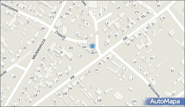 Karczew, Armii Krajowej, 29, mapa Karczew